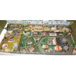 Large N gauge train set built by a local vendor depicting his life story & local interest 160 x 80