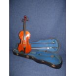 Cased violin & bow