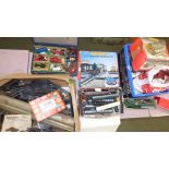 Qty of 00 gauge track with engines & carriages, buildings etc, some by Hornby