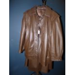 Ladies browns leather suit