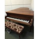 Mahogany grand piano by C.Bechstien, retailed by sole agents D. Dicklin & Sons 98x186cm