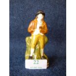 Pratt ware figure of a man in typical colours C1780