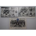 Kent C.C.C. Three mono printed postcards of Kent teams. Postcards include two of the 1906 team,