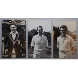 Kent C.C.C. 1950s/1960s. Seventeen original mono real photograph postcards of Kent players for the