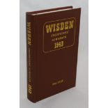 Wisden Cricketers' Almanack 1943. Willows hardback reprint (2000) with gilt lettering. Un-