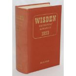 Wisden Cricketers' Almanack 1953. Original hardback. Good/very good condition - cricket