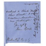 James Pycroft. Oxford University 1836-1838. Hand written three page letter dated 6th February (