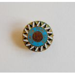 Horse racing. Early ornate original metal Kempton Park Membership pin badge. Enamel decoration and