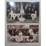 South African tour to England 1907. Two mono real photograph postcards of the South African