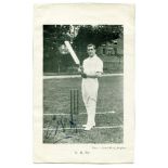 Charles Burgess Fry, Sussex & England 1892-1921. Bookplate photograph of Fry in batting pose