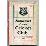 Somerset County Cricket Club Year Book 1909-10. Compiled by G.S. McAulay. Hamment & Co, Taunton
