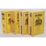 Wisden Cricketers' Almanacks 1961 to 1964. Original paper covers. The first two editions with bowing