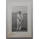 William 'Billy' Newham. Sussex & England, 1881-1905. Bookplate photograph of Newham in batting