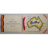 M.C.C. Tour of Australia 1950/51. Official Press M.C.C. Christmas card, the cover decorated with