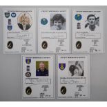 Cricket Memorabilia Society. Five signed cards of Barry Wood, card no. 37, limited edition no. 71/