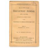 Scottish Cricketers' Annual and Guide containing an authentic record....'. No. III. Season 1872-