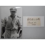 Homesdale Charles 'Jack' Nitschke, South Australia & Australia, 1929-1935. Excellent ink signature