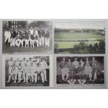 Cricket postcards 1900s-1930s. Selection of postcards including a mono real photograph postcard of