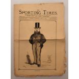 Horse racing. Original copy of 'The Sporting Times', 24th April 1875. The eight page newspaper
