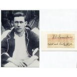 Sivert Vause Samuelson, Natal & South Africa, 1908-1923. Ink signature of Norton on piece laid