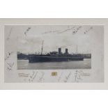 M.C.C. tour of Australia 1924/25. Official mono photograph of the P&O 'R.M.S. Maloja', the ship