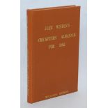 Wisden Cricketers' Almanack 1882. Willows softback reprint (1988) in light brown hardback covers