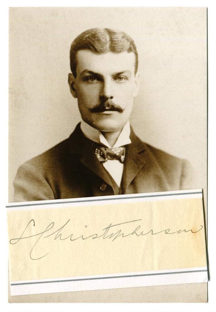 Stanley Christopherson, Kent & England, 1883-1890. Excellent ink signature of Christopherson on