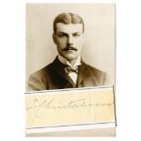 Stanley Christopherson, Kent & England, 1883-1890. Excellent ink signature of Christopherson on