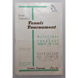 Fred Perry. 'Indoor Professional Tennis Tournament' 1948. Official programme for the tournament held
