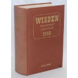 Wisden Cricketers' Almanack 1958. Original hardback. Slight light fading to boards and spine