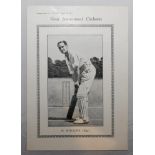 Herbert Sutcliffe. Yorkshire & England, 1919-1945. Printed photograph of Sutcliffe in batting pose