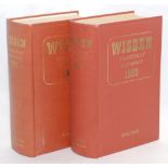 Wisden Cricketers' Almanack 1950 & 1951. Original hardbacks. The 1950 edition with light staining to