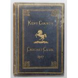Kent County Cricket Club Annual 1907. Hardback 'blue book'. Original decorative boards. Gilt to