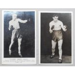 Boxing. Ten mono real photograph postcards, press photographs and promotional cards. Two signed
