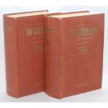 Wisden Cricketers' Almanack 1953 & 1954. Original hardbacks. The 1953 edition with breaking to front