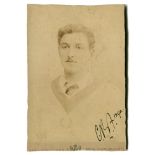 Charles Burgess Fry, Sussex & England 1892-1921. Sepia cabinet card photograph of Fry, head and