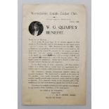 William G. Quaife. Warwickshire & England 1894-1928. Official four page printed appeal letter issued