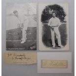 A. Fielder and E. Humphreys, Kent C.C.C. Original mono real photograph postcard of Fielder,