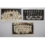 Test tour postcards 1920s-1930s. Three mono and sepia real photograph postcards of the M.C.C. to