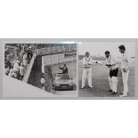 Cassius Clay/ Muhammad Ali visits Edgbaston Cricket Ground c1960/70's. Thirteen mono press and