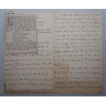 F.S. Ashley-Cooper. Hand written three page letter to E.B.V. Christian dated 30th August 1898