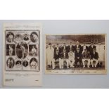 Lancashire C.C.C 1908 and c1920. Mono real photograph postcard of the Lancashire team c1920. Sold