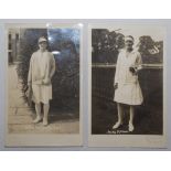 Sir Kingsmill James Key, Oxford University & Surrey 1892-1904. Two real photograph postcards of lady