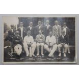 Kent C.C.C. 1925-1974. Thirteen original mono real photograph postcards of Kent teams for the period