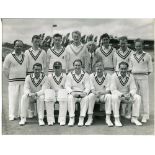 Warwickshire C.C.C. 1960s/1980s. Six original mono press photographs of Warwickshire teams taken