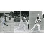 West Indies 1980s/1990s. Three mono postcard size press photographs by Patrick Eagar of Jeffrey