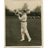 George Dawkes. Leicestershire, Derbyshire & M.C.C. 1937-1961. Original mono press photograph of