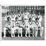 Pakistan cricket photographs, 1970s/1980s. Six original mono and one colour press photographs of