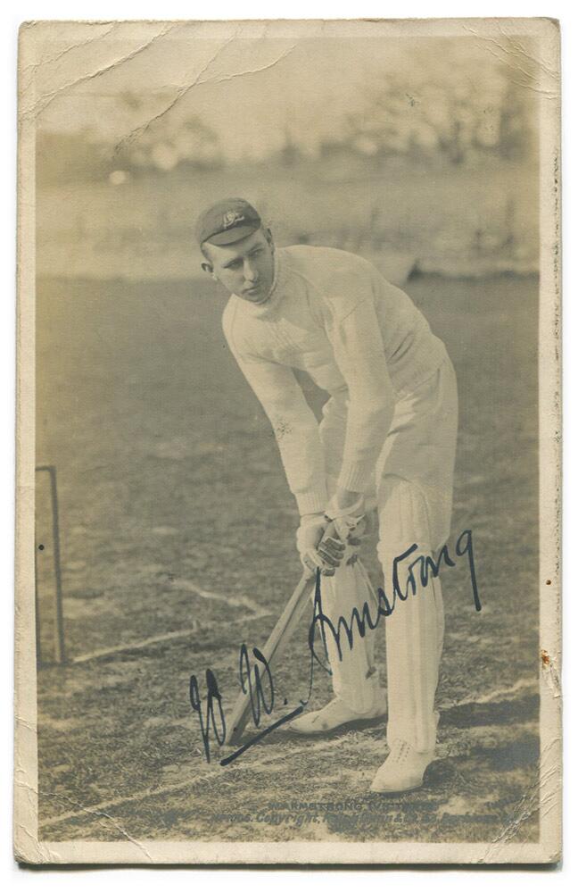 Warwick Windridge Armstrong. Victoria & Australia. 1898-1921. Mono real photograph postcard of