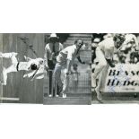 Australia 1970s/1980s. Ten mono postcard size press photographs of Rodney Hogg, Phil Carlson,